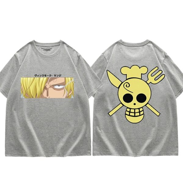 One Piece Sanji T-Shirt – Harajuku Fashion – Summer Short-Sleeved, Loose Casual Men’s Top – Oversized Hip Hop Style One Piece merch 6