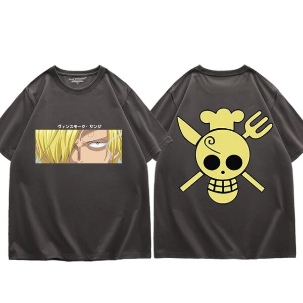One Piece Sanji T-Shirt – Harajuku Fashion – Summer Short-Sleeved, Loose Casual Men’s Top – Oversized Hip Hop Style One Piece merch 7