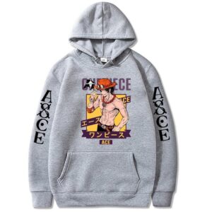 One Piece Ace Hoodie – Manga-Inspired Print – Harajuku Style – Fashion Leisure Pullover Sweatshirt Ace 2
