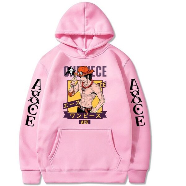 One Piece Ace Hoodie – Manga-Inspired Print – Harajuku Style – Fashion Leisure Pullover Sweatshirt Ace 5