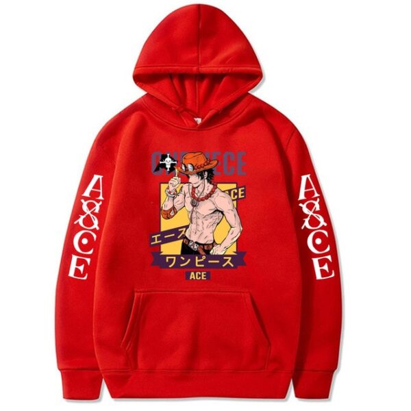 One Piece Ace Hoodie – Manga-Inspired Print – Harajuku Style – Fashion Leisure Pullover Sweatshirt Ace 6
