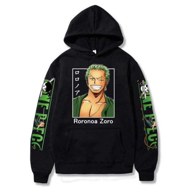 One Piece Roronoa Zoro Hoodie – Unisex Print – Streetwear Casual Sweatshirt Hoodies 2