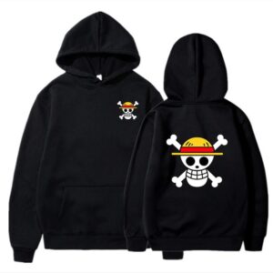 One Piece Luffy Skull Hoodie – Men’s Japanese Anime Harajuku Hip Hop Style – Autumn Pullover Sweatshirt One Piece merch