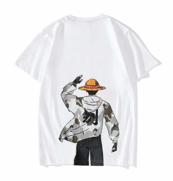 One Piece Anime Short-Sleeved T-Shirt – Men’s Summer Harajuku Style – Japanese Fashion – Wild Loose Fit Luffy 4
