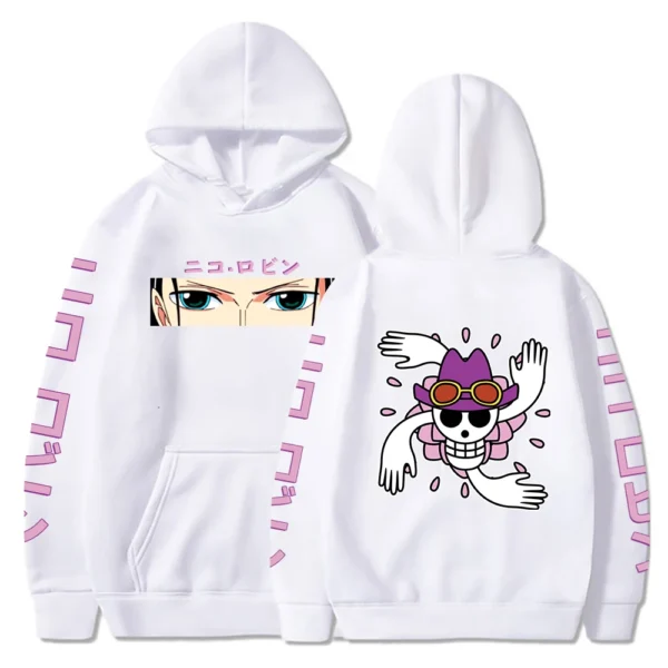 One Piece Anime Hoodie: Robin-Themed Pullover Sweatshirt – Long Sleeve, Loose-Fit, Streetwear Style Hoodies 3