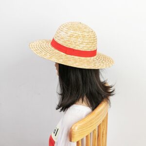 One Piece Straw Hat Luffy: Authentic Weaved Cosplay Hat Cosplay 3