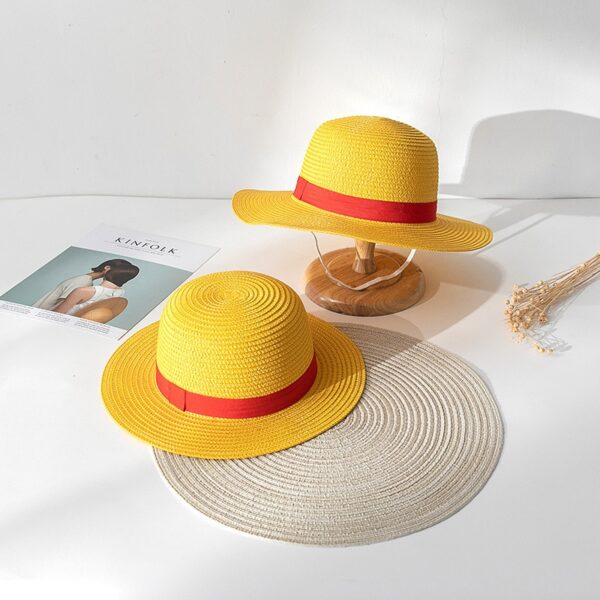 One Piece Straw Hat Luffy: Authentic Weaved Cosplay Hat Cosplay 4
