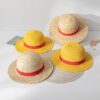 One Piece Straw Hat Luffy: Authentic Weaved Cosplay Hat Cosplay 11