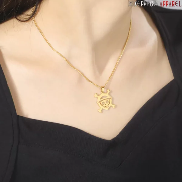 One Piece Necklace – Luffy Jolly Roger Stainless Steel Luffy 6