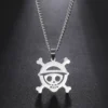 One Piece Necklace – Luffy Jolly Roger Stainless Steel Luffy 10