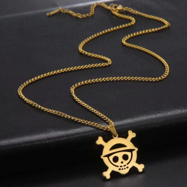 One Piece Necklace – Luffy Jolly Roger Stainless Steel Luffy 5