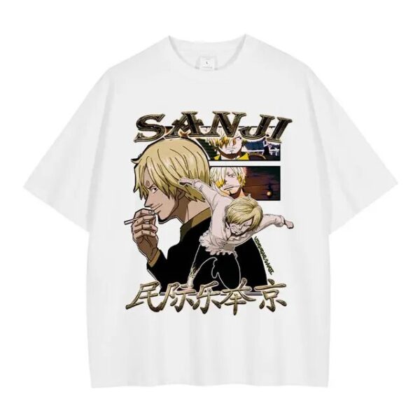 Sanji Shirt: Vinsmoke Sanji Graphic Tee – Casual Streetwear One Piece Characters 2