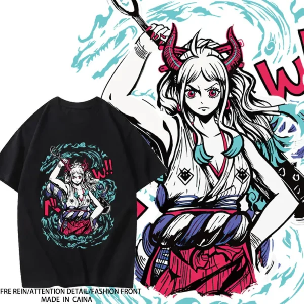 One Piece Yamato Shirt | White & Black One Piece Characters 3