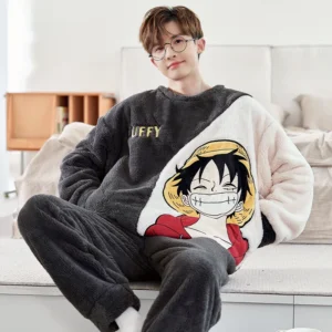 One Piece Luffy Pajamas: Winter Warm Nightwear Luffy 2