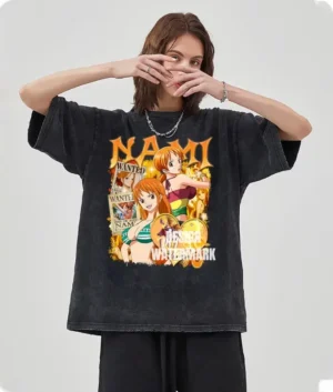 Nami T Shirt: Vintage Washed One Piece Style Nami 2