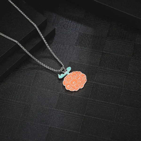 Devil Fruit Necklace: One Piece Titanium Steel Pendant Ace 3