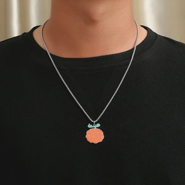 Devil Fruit Necklace: One Piece Titanium Steel Pendant Ace 2
