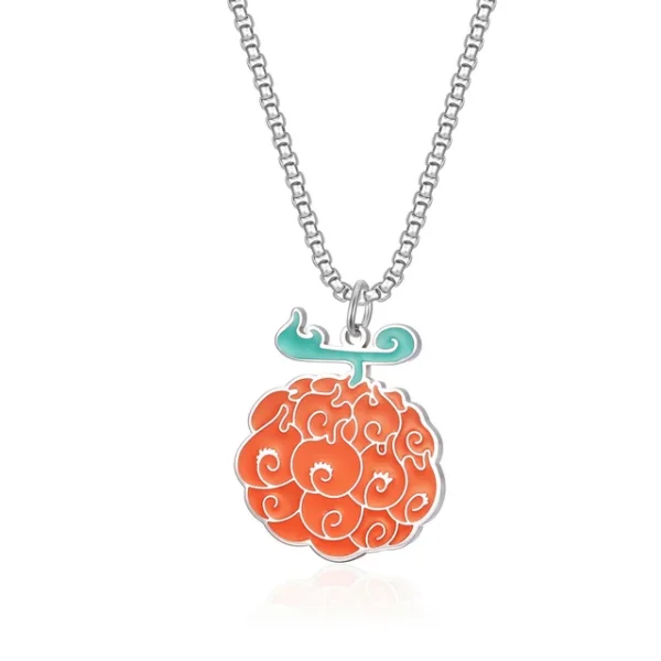 Devil Fruit Necklace: One Piece Titanium Steel Pendant Ace 6