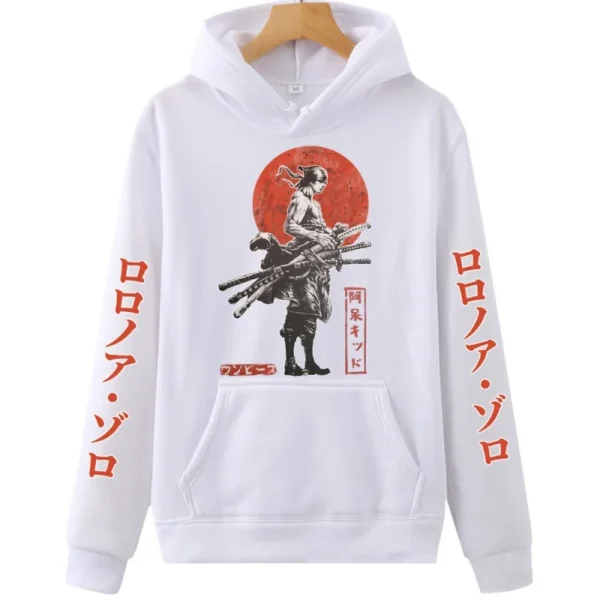 Zoro One Piece Hoodie: Long Sleeve Pullover Hoodies 3