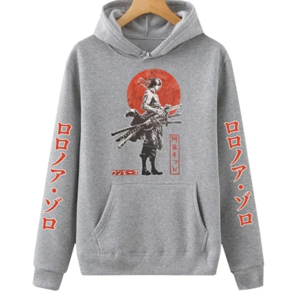 Zoro One Piece Hoodie: Long Sleeve Pullover Hoodies 4