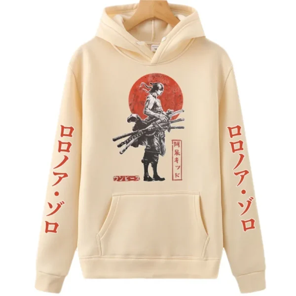 Zoro One Piece Hoodie: Long Sleeve Pullover Hoodies 5