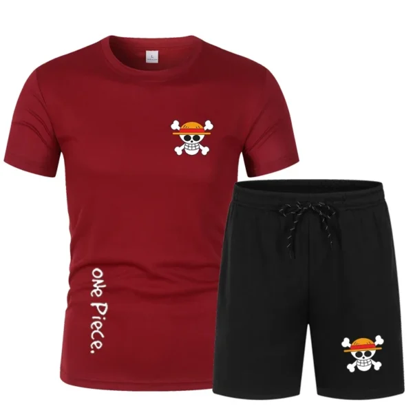 One Piece Anime Trainingsanzug – Shirt- und Shorts-Set Luffy 20