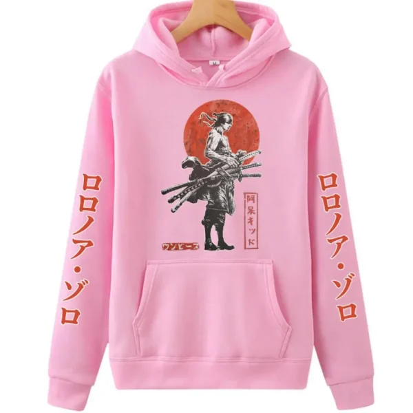 Zoro One Piece Hoodie: Long Sleeve Pullover Hoodies 8