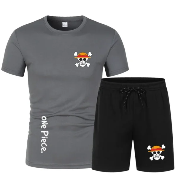 One Piece Anime Trainingsanzug – Shirt- und Shorts-Set Luffy 23