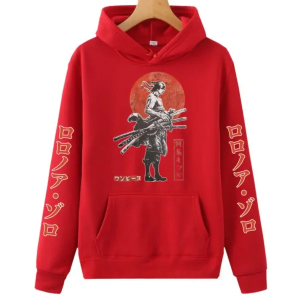 Zoro One Piece Hoodie: Long Sleeve Pullover Hoodies 6