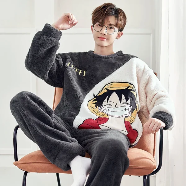 One Piece Luffy Pajamas: Winter Warm Nightwear Luffy 9