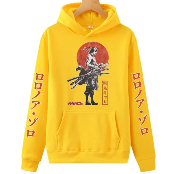Zoro One Piece Hoodie: Long Sleeve Pullover Hoodies 7