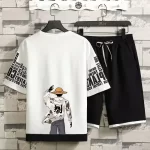One Piece Shirt and Shorts Set: Summer Casual Harajuku Style for Men