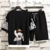 One Piece Shirt and Shorts Set: Summer Casual Harajuku Style for Men Luffy 10