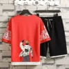 One Piece Shirt and Shorts Set: Summer Casual Harajuku Style for Men Luffy 11