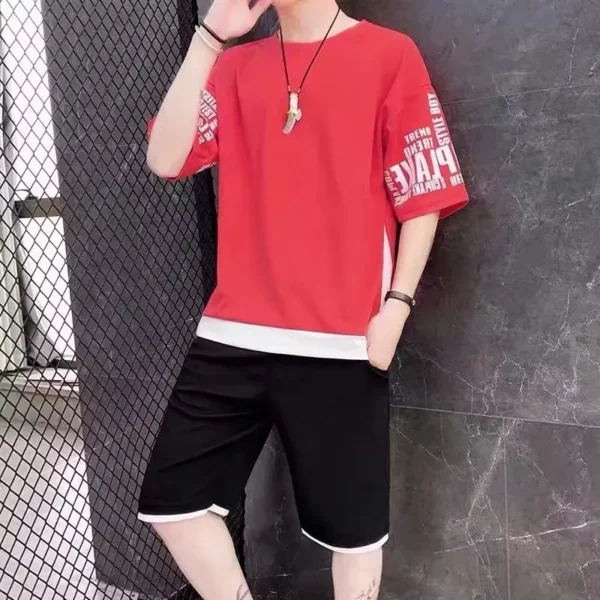 One Piece Shirt and Shorts Set: Summer Casual Harajuku Style for Men Luffy 7