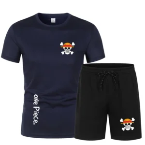 One Piece Anime Workout Clothes – Shirts and Shorts Set Luffy 2