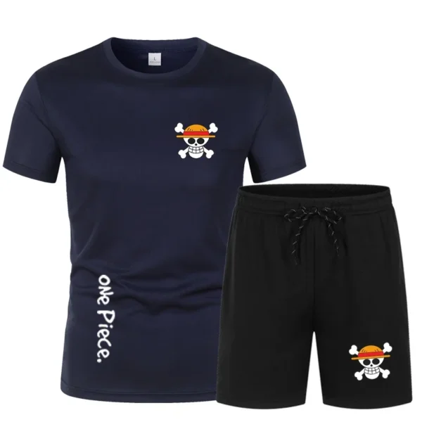 One Piece Anime Trainingsanzug – Shirt- und Shorts-Set Luffy 14