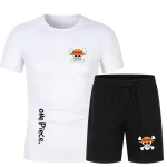 One Piece Anime Trainingsanzug – Shirt- und Shorts-Set