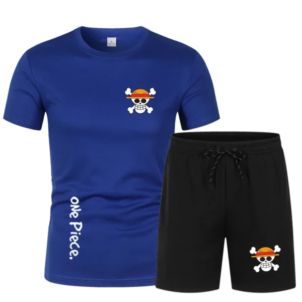 One Piece Anime Trainingsanzug – Shirt- und Shorts-Set Luffy 17