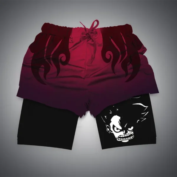 Luffy Workout Shorts: Quick Dry Compression Luffy 2