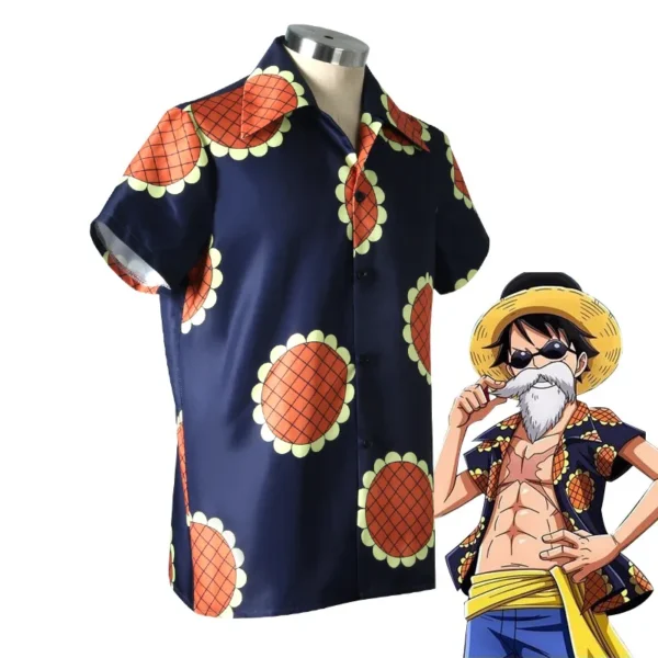 Luffy Dressrosa Shirt Cosplay 4