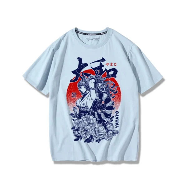 Yamato Shirt: One Piece Cotton Print Loose Fit Tee One Piece Characters 4