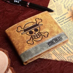One Piece Anime Figure Wallet: PU Leather Coin Purse with ID Card Holder Ace
