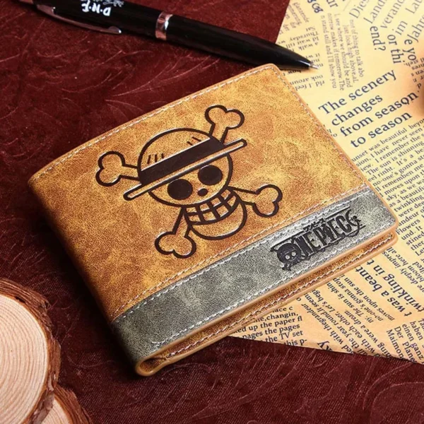 One Piece Anime Figure Wallet: PU Leather Coin Purse with ID Card Holder Ace 2