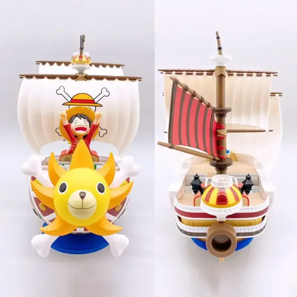 One Piece Schiffsmodell – Luffys Piratenschiff, niedliches Miniboot-Sammelmodell, Zusammenbau-Spielzeug, Geburtstagsgeschenk für Kinder Zubehör 12
