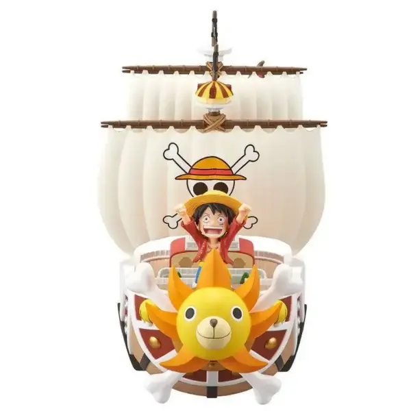 One Piece Schiffsmodell – Luffys Piratenschiff, niedliches Miniboot-Sammelmodell, Zusammenbau-Spielzeug, Geburtstagsgeschenk für Kinder Zubehör 10