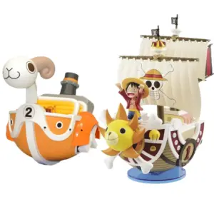 One Piece Ship Figure Luffy Model Toy Peripheral Super Cute Mini Boat Zoro Assembled Model One Piece Ship Kid Birthday Gift One Piece Accessories