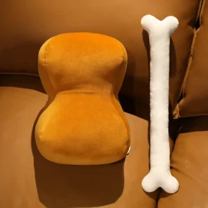 New Type Meat Bone Dual-use Pillow Handwarmer Intresting Stuffed Plush Pillow Soft High Quality Home Decro One Piece Accessories 2