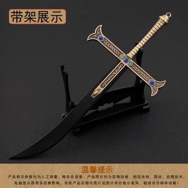 Expositor Mini Katana 24 cm — Accesorio Yoru de Mihawk Cosplay 11