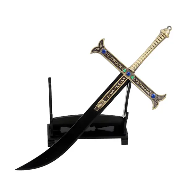Expositor Mini Katana 24 cm — Accesorio Yoru de Mihawk Cosplay 13